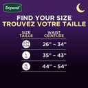 Depend Night Defense Adult Diapers, Incontinence Underwear for Men, Disposable, Overnight, Extra-Large, Grey, 48 Count (4 Packs of 12)