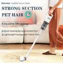 KEROMEE Stick Vacuum Cleaner, Corded Handheld Vacuum Cleaner Mini Electric Broom for Pet Hair Hardwood Floor Cat Litter Carpet Cleaning (16ft-Cord)