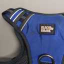 Black Rhino - The Comfort Dog Harness with Mesh Padded Vest for Small - Large Breeds | Adjustable | Reflective | 2 Leash Attachments on Chest & Back - Neoprene Padded Training Handle (Large, Blue/ Gr)