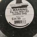 HD Designs Wood Large Candle Holder, 10 in