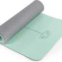 Yoga Mat Non Slip, Pilates Fitness Mats, Eco Friendly, Anti-Tear 1/4" Thick Yoga Mats for Women, Exercise Mats for Home Workout with Carrying Sling and Storage Bag