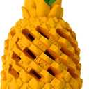 Pineapple Dog Toys for Large Dogs Puppy, Dog Chew Toys for Small Medium Dogs to Keep Them Busy, Interactive Dog Toys Tough Dog Puzzle Toys Treat Dispensing Durable Dog Dental Chew (Large 6.3IN)