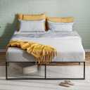 Garvee Metal Bed Frame Platform 3 in 1 Steel Support Heavy Duty No Box Spring Needed Easy Assemble, 23 Pieces , Black