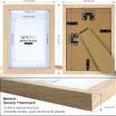 5x7 Shadow Box Frame, 4 Pack Picture Frame Set, Wall Picture Frame, Farmhouse Wood Rustic Picture Frames with Tempered Glass Gallery Wall Tabletop Display (Natural Wood, 5X7)