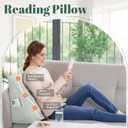 Wedge Pillow Headboard Reading Pillow Triangular Backrest Support Pillow for Sitting in Bed Positioning Support Pillow for Sofa Daybed Removable Cover