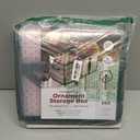 ZOBER Christmas Ornament Storage Box Plastic - Stores 128 3" Ornaments with Individual Trays - Ornament Organizer Storage Box, Durable Christmas Containers Holder - Green