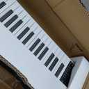 ZHRUNS Digital Piano 88 Key Weighted, Full Size Electric Keyboard Piano for Beginners, Portable Piano Keyboard with Sheet Music Stand, Sustain Pedal, Power Adapter, White (Keyboard Only)