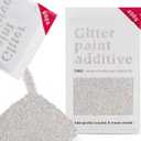 TORC Holographic Silver Glitter Paint Additive - Multi-Size Glitter Powder for Acrylic Paint, Walls, Wood Furniture & Crafts (400g/14oz) - Interior/Exterior Use on All Finishes