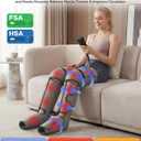 Air Compression Leg Massager with Heat : Leg Massager for Circulation and Pain Relief - Sequential Compression Boots with 9 Intensity, 4 Modes, 3 Heating, Vibration, for Men Women