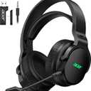 Acer Wireless Gaming Headset for PS5, PC, PS4, Switch, Mac & Laptop, Tri-Mode 2.4GHz Wireless/Bluetooth 5.4/3.5mm Wired, Suspension Headband, 50mm Dynamic Drivers, Detachable ENC Mic, Black