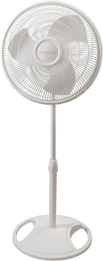 Lasko Oscillating Pedestal Fan - Adjustable to 47" - 2520 - White
Cooling Standing Fan for Bedroom, Living Room, and Home Office, 16" Blade Diameter, 3 Quiet Speeds