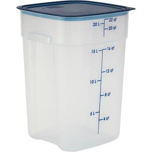 Cambro FreshPro 22 Quart (QT) Food Storage Container with Lid (Restaurant Grade) - for Food Prep, Commercial Kitchen, Pet and Dog Food Container (Translucent)