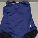 baleaf Women's Racerback Athletic One Piece Modest Bathing Suit (Large, Navy)