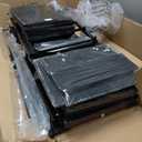 Huuger 9 Drawer Dresser, 47 Inch Dresser TV Stand for 50, 55 Inch TV, Entertainment Center with Drawers, Fabric Chest of Drawer for Bedroom, Closet, Black