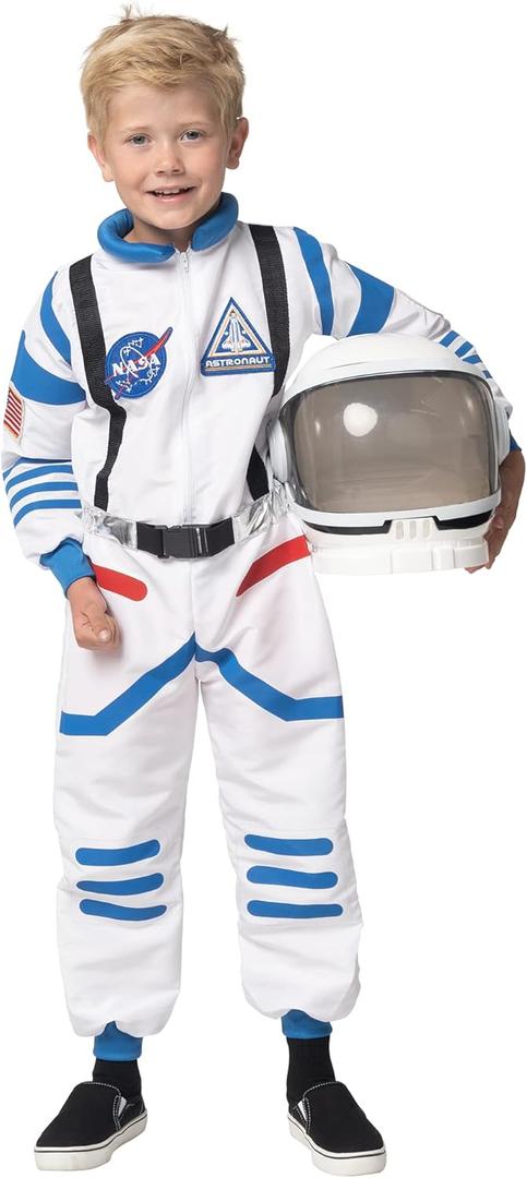 Spooktacular Creations Halloween Child Unisex Astronaut Costume,Pilot Jumpsuit for Kids Halloween Cosplay Party (Large (10-12 yr))
