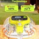 Incubators for Hatching Eggs, 16 Eggs Incubator with Auto Water Refill, Automatic Turner, Digital Temperature Control & Humidity Display and Led Candler, Poultry Hatcher for Chicken, Duck, Quail