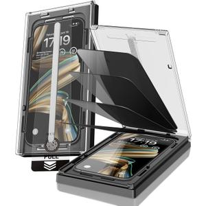 EZ-GLAZ-4 Pack for iPhone 17 Pro Max Privacy Screen Protector[6.9"] 9H+ Hardness 12FT Military Grade Shatterproof Long Durable Tempered Glass Film with Flawless Fit Box,Scratch Resistant