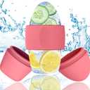 Ice Roller for Face and Eye Massager for Face, Eyes and Neck Naturally Conditioning and Skin Care, De-Puff Eye Bags, Reduce Migraine Pain, Reusable Massage Silicone Ice Mold (Red)