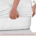 Bioweaves 100% Organic Cotton Mattress Pad Cover, GOTS Certified Cooling 300 GSM Quilted Fitted Mattress Topper & Protector with Soft Cotton Wadding - White, 20 Inch Deep Pocket, King