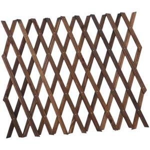 VANZACK Expandable Wooden Trellis Fence Panel Weather-Resistant Outdoor Lattice for Climbing Plants Cedar Frame for Gardens Patios and Balconies, Pack Of 2