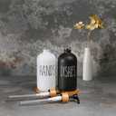 MOMEEMO Soap Dispenser Set, Contains Hand and Dish Soap Dispenser, Suitable for Kitchen Decor. (Black & White)