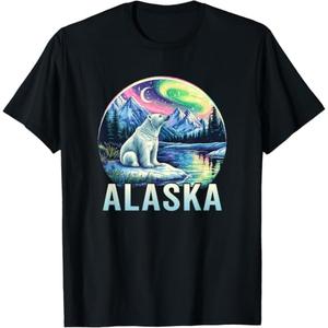 Alaska Northern Lights Aurora Viewing Vacation Alaska Trip T-Shirt, Size Medium