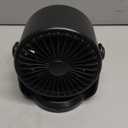 Desk Fan, Turbo Table Fan for Bedroom, 100-Speed Digital Display, Low Noise, 105 Adjustable Tilt, 7.5-inch, Rechargeable Battery, Wall-Mouted Design for Home, Office, Travel Dark Black