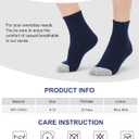 Hicarer 32 Pairs Men Cotton Socks Bulk Athletic Thick Cushion Ankle Socks for Men Women Homeless (Blue) 9-12
