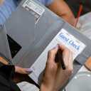 (2 Pack of) Server Book for Waitress and Waiter  VNKI 8 Pockets PU Leather Waitress Book Organizer  Cute Server Book, Guest Checks Book Holder Money Pocket Fit Server Apron (Pink)