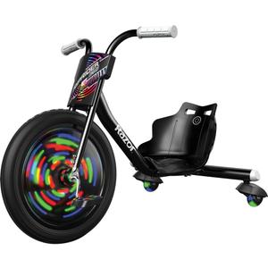 Razor RipRider 360 Lightshow Trike with Rear Casters and with Motion-Activated Multi-Color Lights, 3 Wheeled Drifting Ride-On for Kids Ages 5 and Up, 23.82 inches x 39.5 inches x 25.5 inches