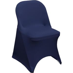 YOUR CHAIR COVERS - Stretch Spandex Folding Chair Cover Navy Blue (1 Pack)