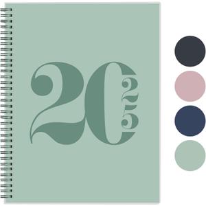 Rileys 2025 Weekly Planner - Typographic Annual & Monthly Agenda Planner, Flexible Cover, Notes Pages, Twin-Wire Binding (8.5 x 11 inch, Green) Rileys 2025 Weekly Planner - Typographic Annual & Monthly Agenda Planner, Flexible Cover, Notes Pages, Twin-Wire Binding (8.5 x 11 inch, Green)