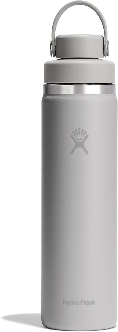 Hydro Flask Water Bottle - Insulated Stainless Steel - Wide Mouth Chug Lid, Non Spill, Leakproof in 24 Oz Birch Gray