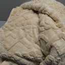 Weighted Blanket Queen Size 15lbs, Classy Soft Jacquard Sherpa Weighted Blankets for Sleep Natural and Calming, Fluffy Cozy Sofa Bed Blanket for Winter, Beige, 60 x 80 inches