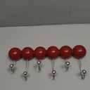 Funecy Coat Rack Wall Mount, Wall Hooks for Hanging, Suction Cups with no Trace Hooks, Hooks for Storage Behind The Door-6 Hooks (Red)