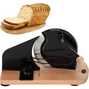 Manual Bread Slicer for Homemade Bread with 20 Bags and Acrylic Cover, 6.6"