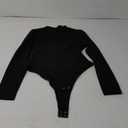 YOGINGO Women's Long Sleeve Mock Turtle Neck Bodysuits Tops Going Out Body Suits for Women Fashion Basic Leotards Jumpsuit (Black, Smal)