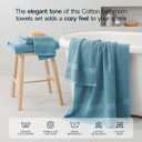 Ecolook 6 Piece Bath Towel Set,100% Cotton,Includes 2 Bath Towels 55x28 Inch,2 Hand Towels,2 Washcloths,Soft,Highly Absorbent & Quick Dry for Bathroom, Spa, Gym,Shower and Daily Use,Blue