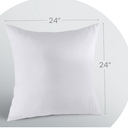 24x24 Pillow Inserts, Set of 2, White – Indoor Decorative Throw Pillows for Bed, Sofa & Couch – Soft, Supportive & Fluffy Cushion