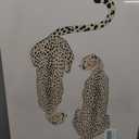 3Pcs Cheetah Wall Art Animal Leopard Canvas Prints Framed Funky Pink Pictures Lucky 8 Ball Posters Decor Paintings Aesthetic Y2k for Girly Bedroom Apartment Dorm Bathroom Living Room (16"x24")