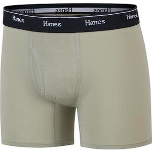 Hanes boys Originals Boxer Briefs, Stretch Cotton Underwear, Assorted, 6-pack (Small, Black/Cargo/Olive Palm/Maroon/Stripe - 6 Pack)