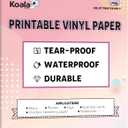 KOALA PAPER Waterproof Paper for Inkjet Printer, 8.5x11 Inch 30 Sheets, Matte White Tear-Resistant Printable Paper, Durable and Quick-Drying