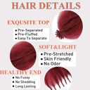 2 x Afro Spring Twist Braiding Hair 16 Inch 3 Packs Pre Separated Springy Curly Twist Hair Marley Hair for Faux Locs Crochet Hair Pre Fluffed Spring Twist Hair Extensions (#Burg, 16INCH/40CM)