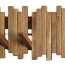Natural Wood Wall Mounted Piano Coat Rack| Coat Rack Wall Mount| Flip Down Wall Hook Rack 7 Hooks| Entryway Wall Art Hook,Made of Acacia Wood (Wood Wax Oil staining Light Brown). ((light brown color) 7 Hooks)