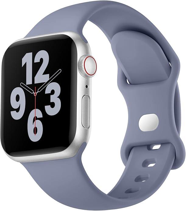Soft Silicone Sport Band Compatible for Apple Watch Bands Women Men, Waterproof iWatch Strap Fits 38mm 40mm 41mm 42mm 44mm 45mm 46mm 49mm Apple Watch Ultra 3/2/1 and Series 11/10/9/8/7/6/5/4/3/SE