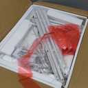 Furologee Kitchen Bakers Rack with Power Outlet, Microwave Oven Stand with Storage 4 Tiers, Coffee Bar Table with 6 S Hooks, Kitchen Storage Shelf Rack for Spices, Pots, White