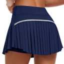 JoyGirl Womens Pleated Tennis Skirt with Shorts High Waisted Golf Skort Mini Skirt Workout Skirt Athletic Skorts with Pockets XS