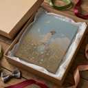 Jesus Leaves the 99 Sheep Canvas Wall Art Jesus in Wildflower Field Wall Decor Picture Christ Spiritual Faith Poster Print for Living Room Bedroom Church Paintings Decoration Prepare To Hang (16"L x 12"W)