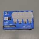 Energetic Lighting 40W Equivalent A19 LED Light Bulb, Warm White 3000K, E26 Standard Base, ETL Listed, Non-Dimmable LED Light Bulb, 4-Pack