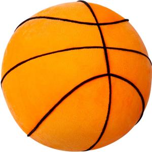 Basketball Pillow, Basketball Plush 11.8", Basketball Stuffed Animal, Fluffy Cute 3D Stuffed Sports Ball Plushies Room Decor Games Gift for Kids and Adults